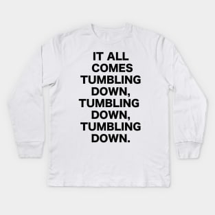 NEON GENESIS EVANGELION! Komm, süsser Tod Tumbling down lyrics shirt  (black) Kids Long Sleeve T-Shirt